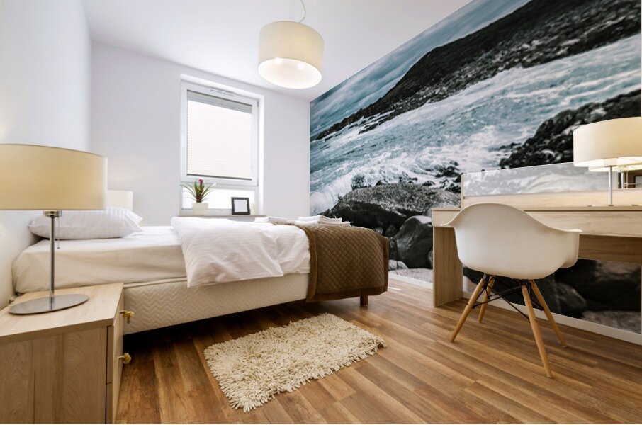 Dramatic Western Tasmania Beach Mural print