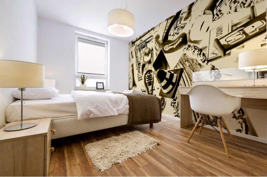 Need for sepia Mural print