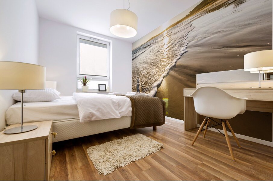 Sun surf and waves Mural print