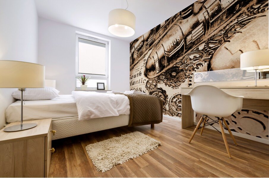 The old naval war room Mural print