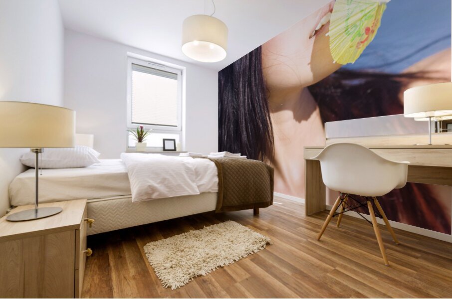 Woman On Vacation Mural print