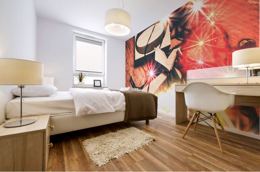 With love and lights Mural print