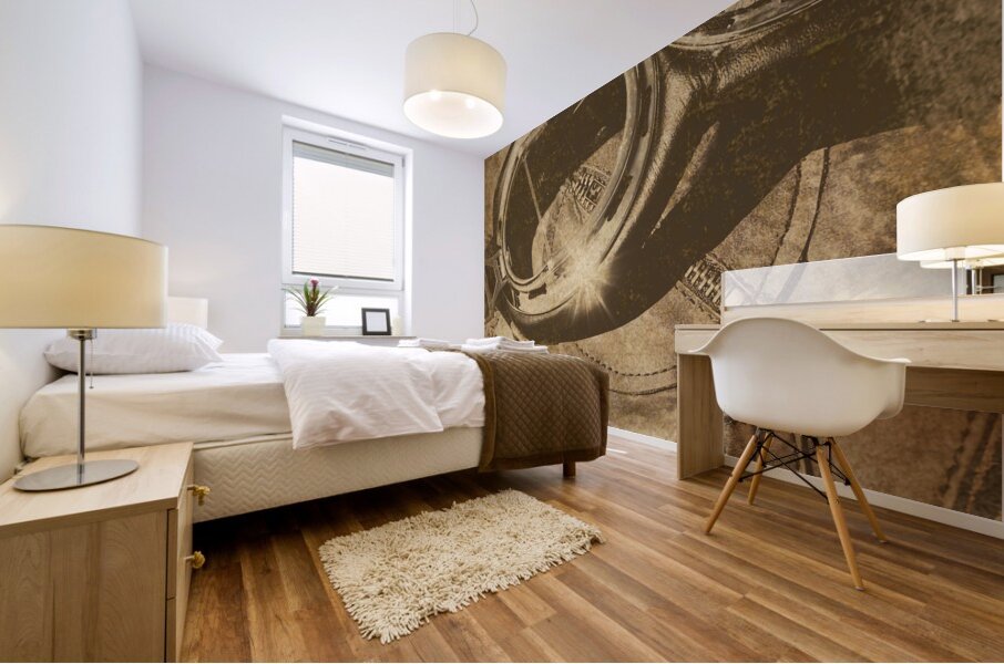 The antique aviator Mural print