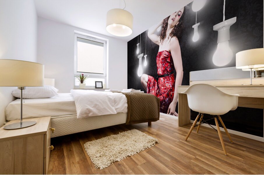 Beautiful Vogue Style Woman. Fashion Art Portrait Mural print