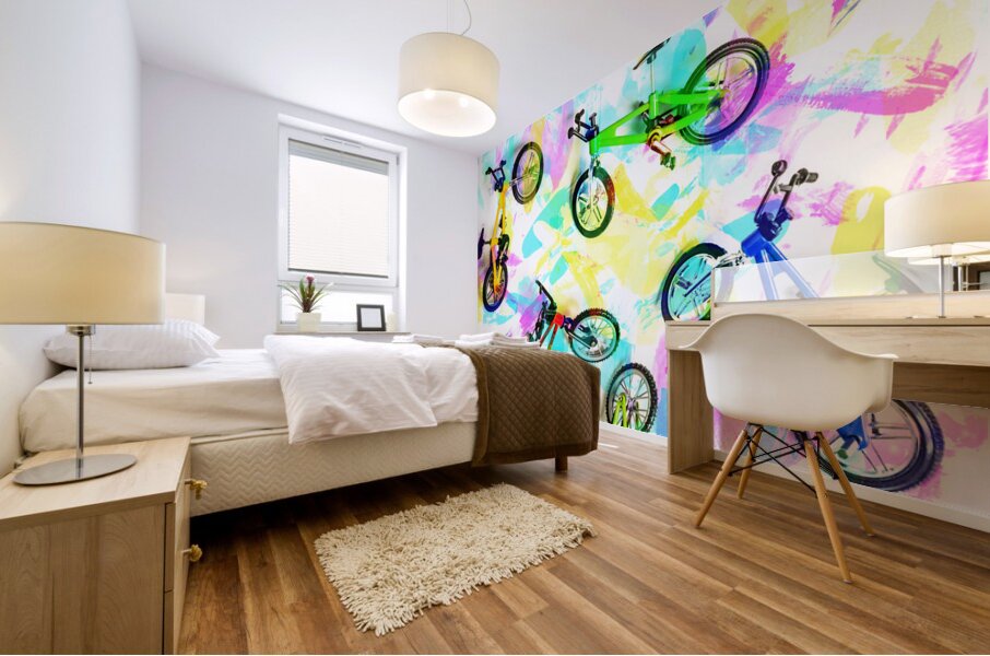 Pop art circuit Mural print