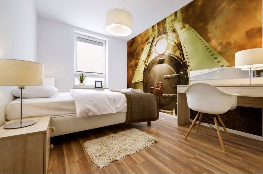 Steam train stories Mural print