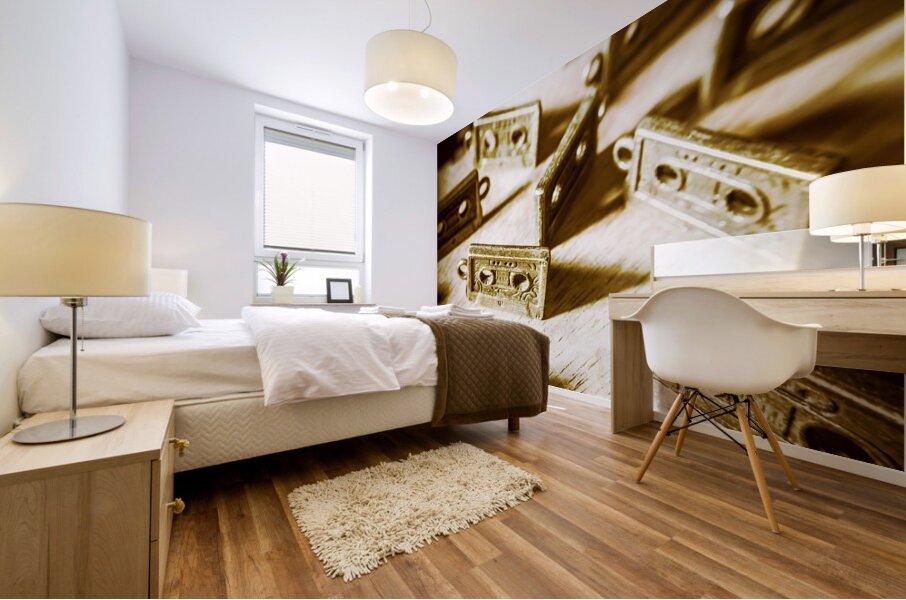 Disco dancing cassettes Mural print