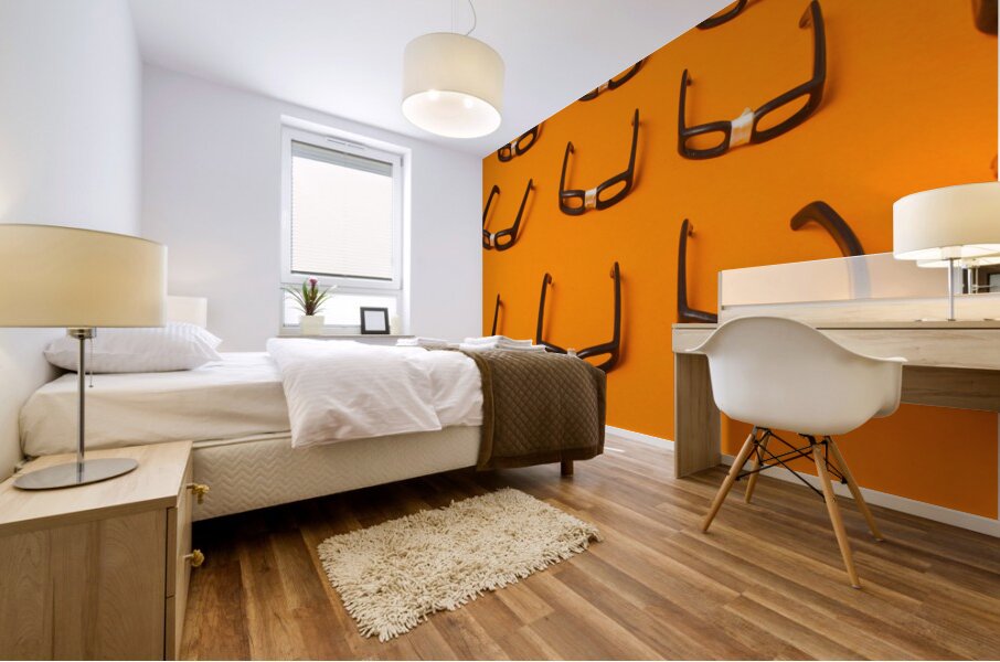 Army of nerd glasses Mural print