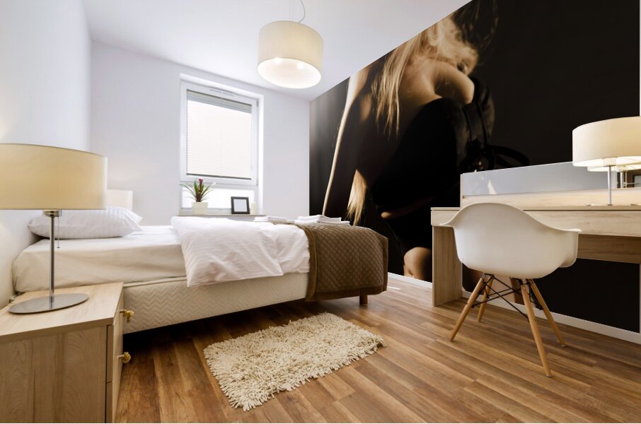 Star super model in fashion limelight Mural print