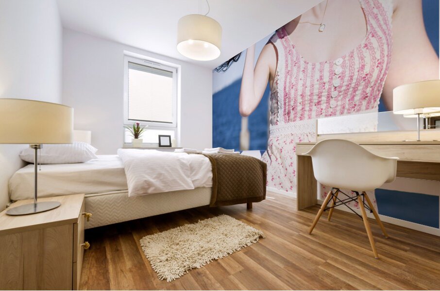 Summer Breeze Woman Mural print