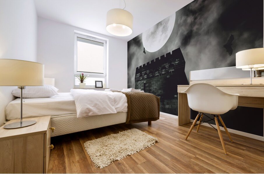 Haunted dark castle Mural print