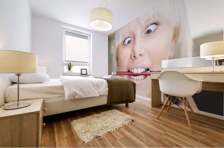 Pencil Biter Mural print