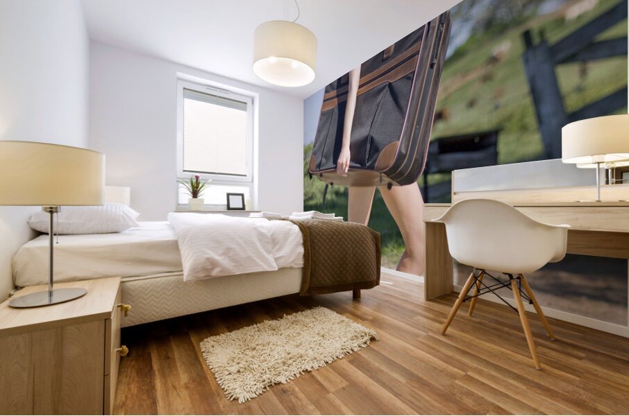 Green Countryside Vacation Mural print