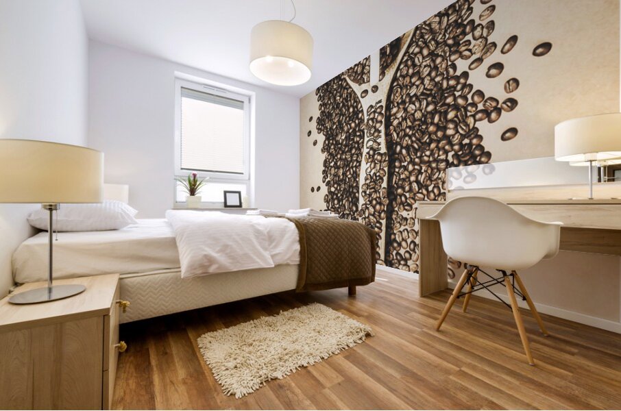 Rustic drinks artwork Mural print