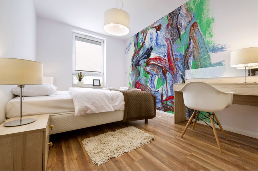 Abstract painting. Division is their narrative Mural print