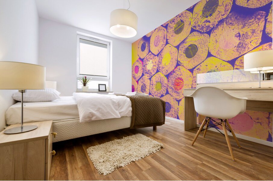 Pencil honeycomb Mural print