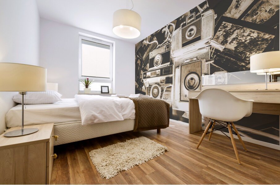 Placed in the dark room Mural print