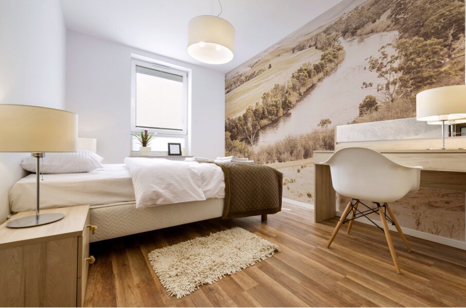 Rivers of pastoral wash Mural print