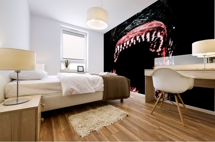 Shark attack Mural print