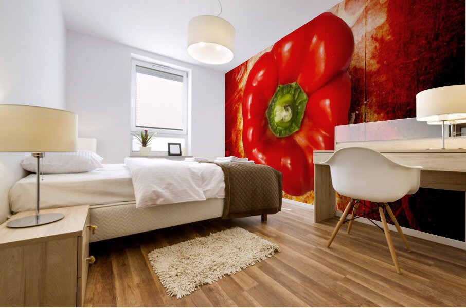 Kitchen red pepper art Mural print