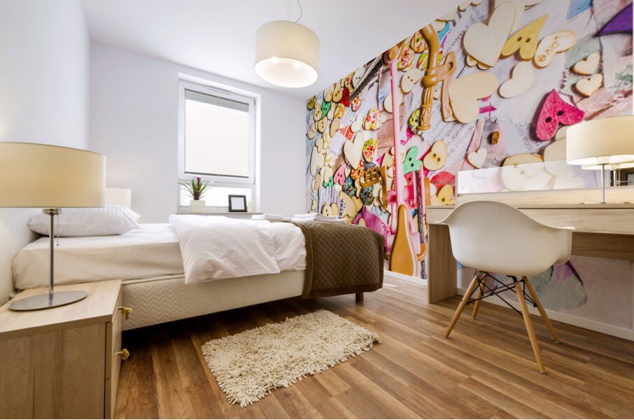 Tour de hearts Mural print