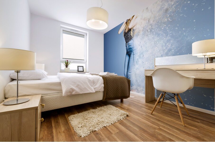 Retro music explosion Mural print