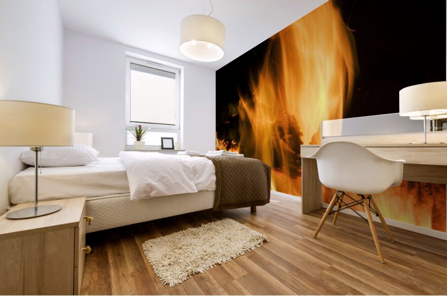 Blazing Campfire Mural print