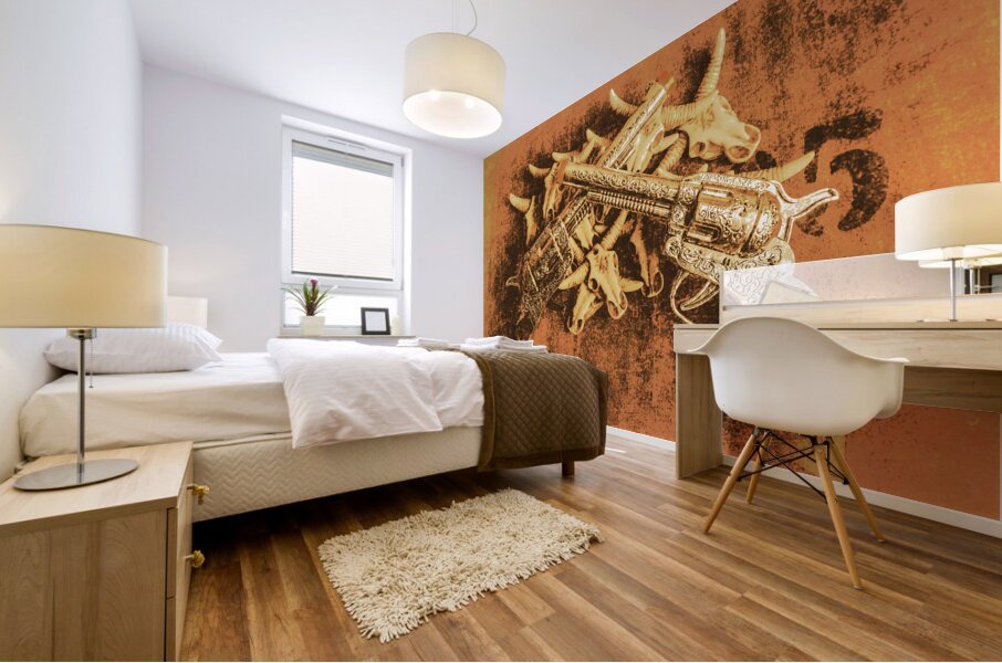 Old West Cowboy Shooter Mural print