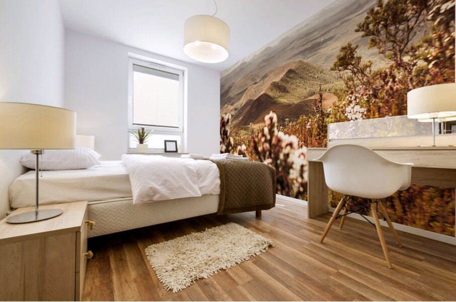 Spring mountain blossoms Mural print