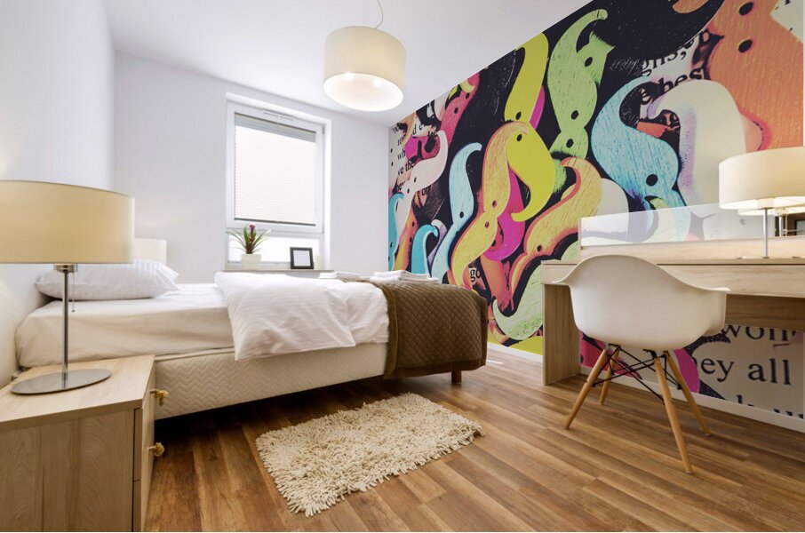 Pop art moes Mural print