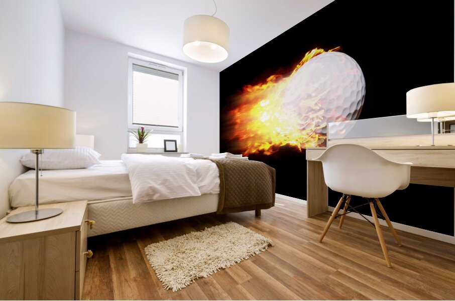 Flame Golf Ball Mural print