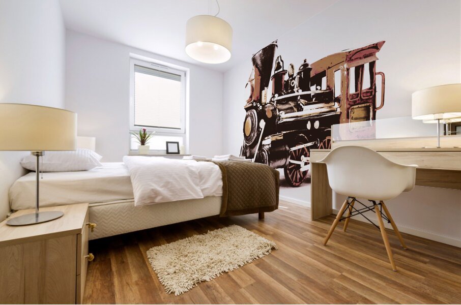 Steam engine express Mural print