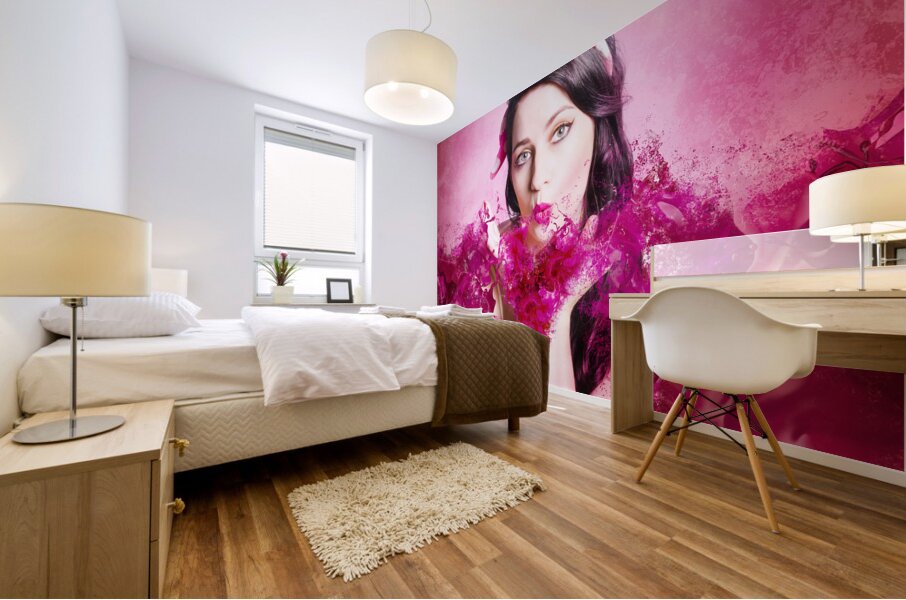 With love and hearts Mural print