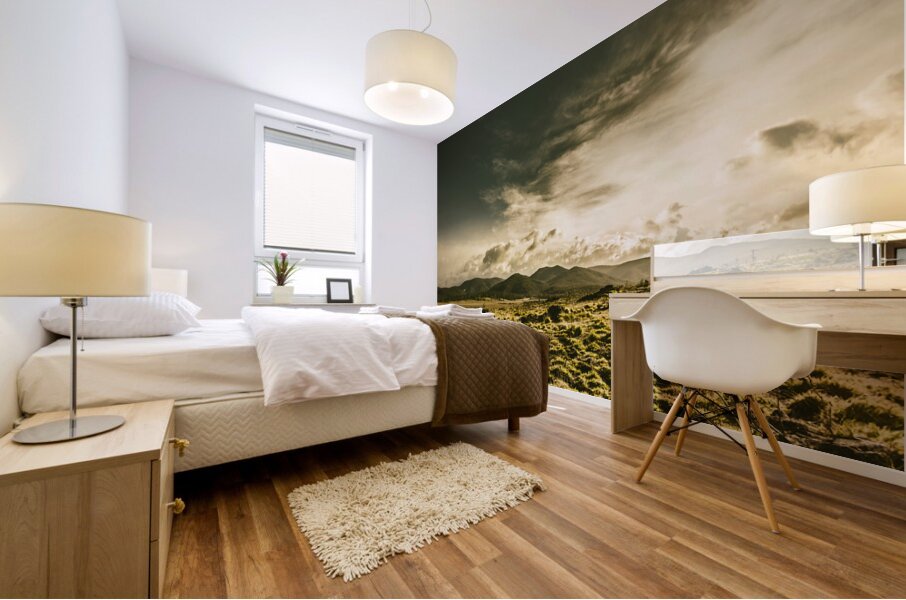 Mountain grassland Mural print