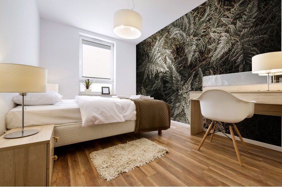 Frost ferns Mural print
