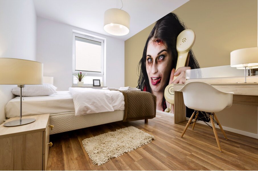 Bad news phone call Mural print