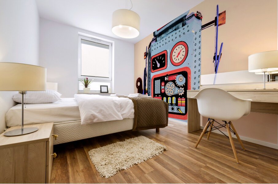 The old bot Mural print