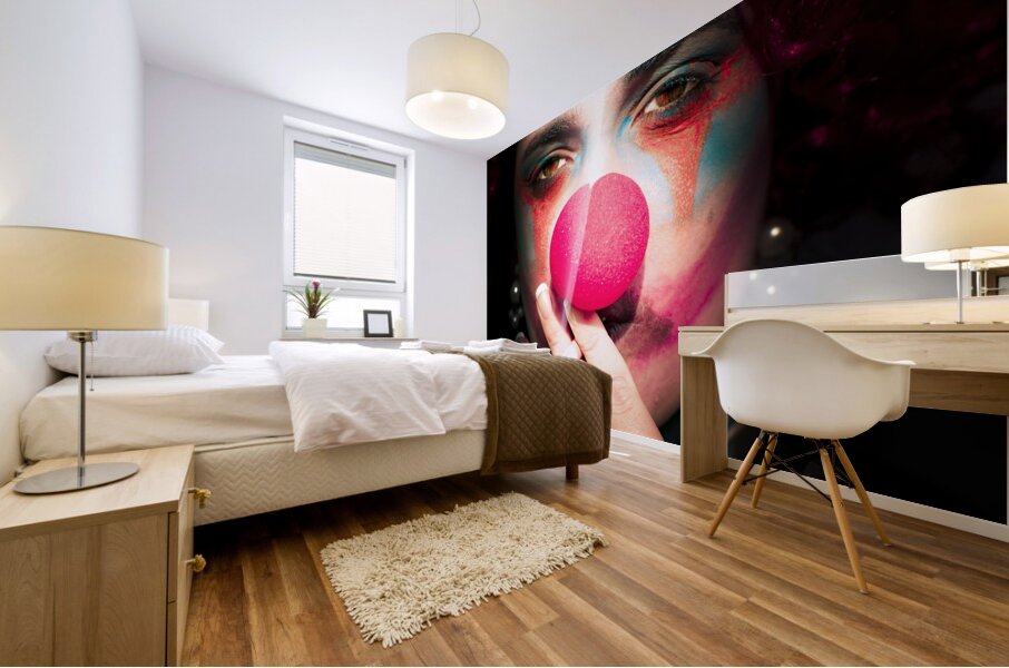 Smoking clown Mural print