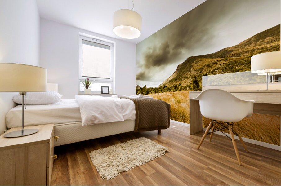 Mountainous storms Mural print