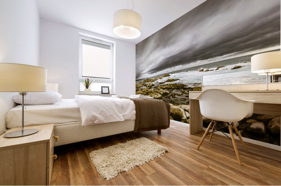 Beauty in oceanic drama Mural print