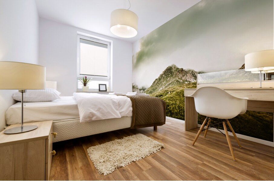 Untouched mountain wilderness Mural print