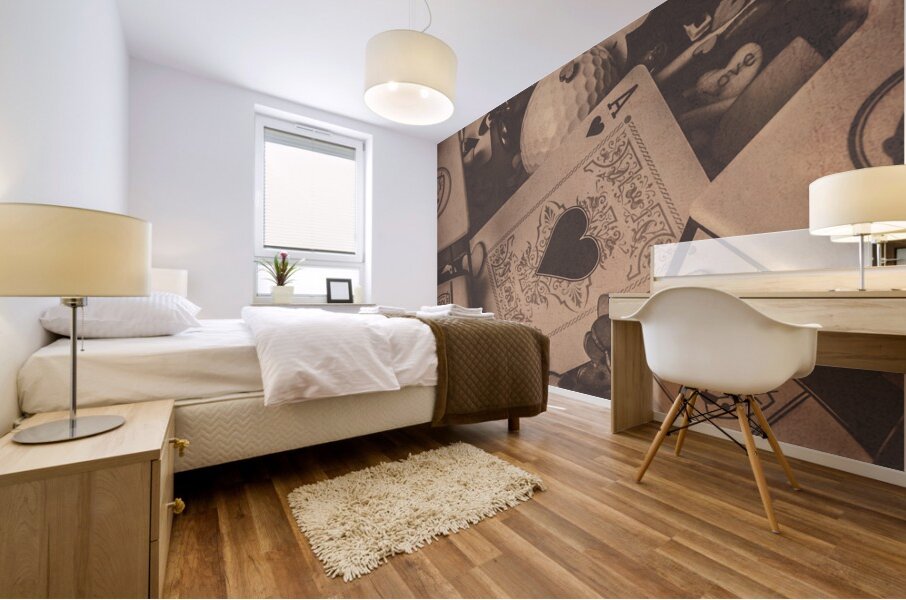 Old golf romance Mural print