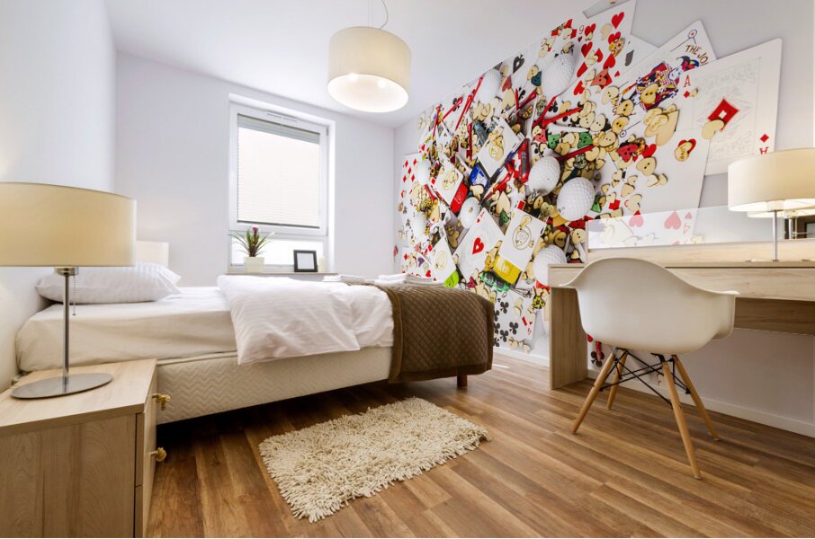 Coursing hearts Mural print