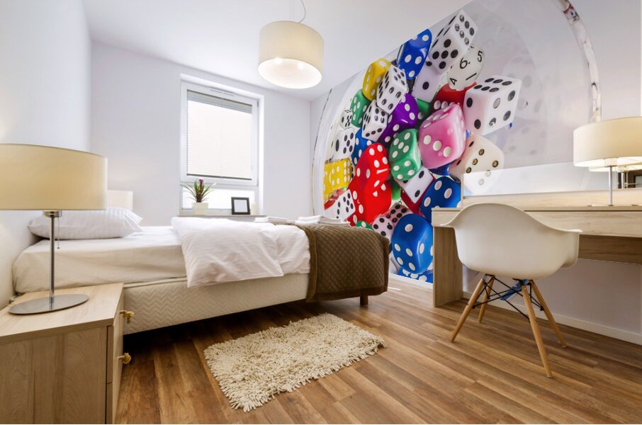 Squares and rounds Mural print