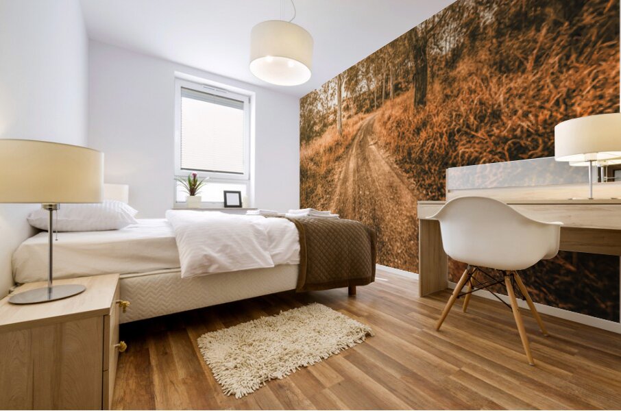 Bucolic Backroad Mural print