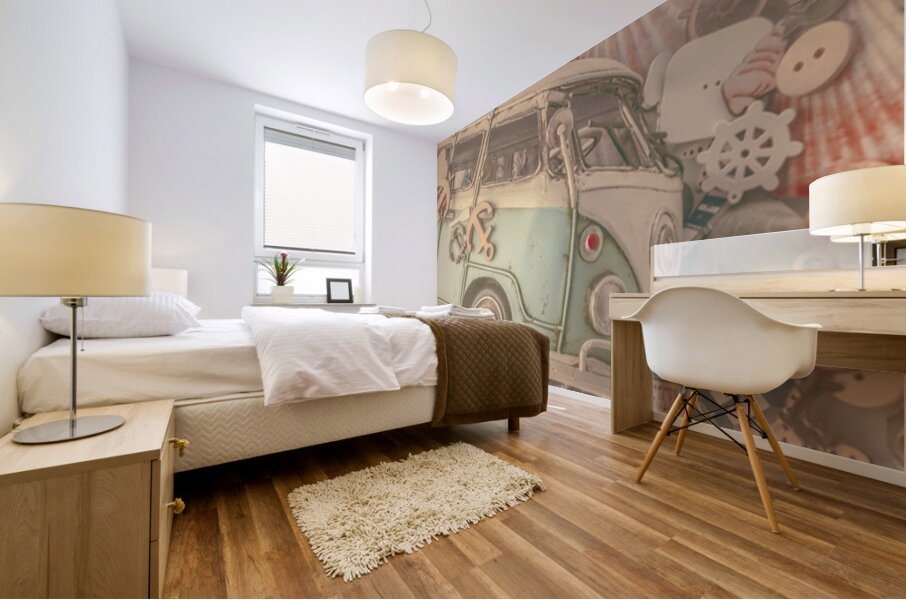 Pastel paradise Mural print