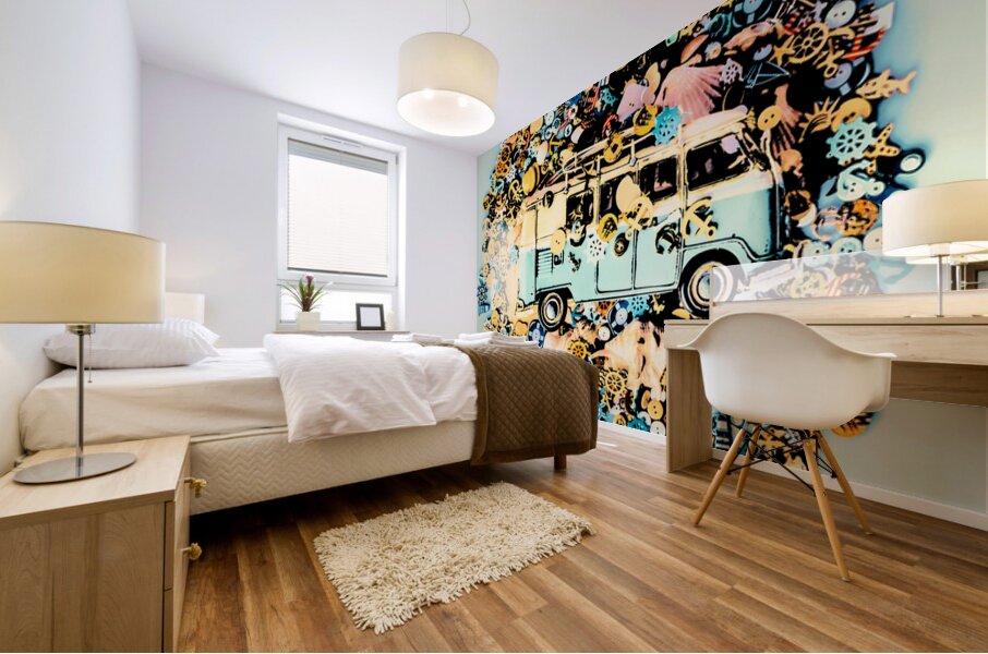 Coasting Around Mural print