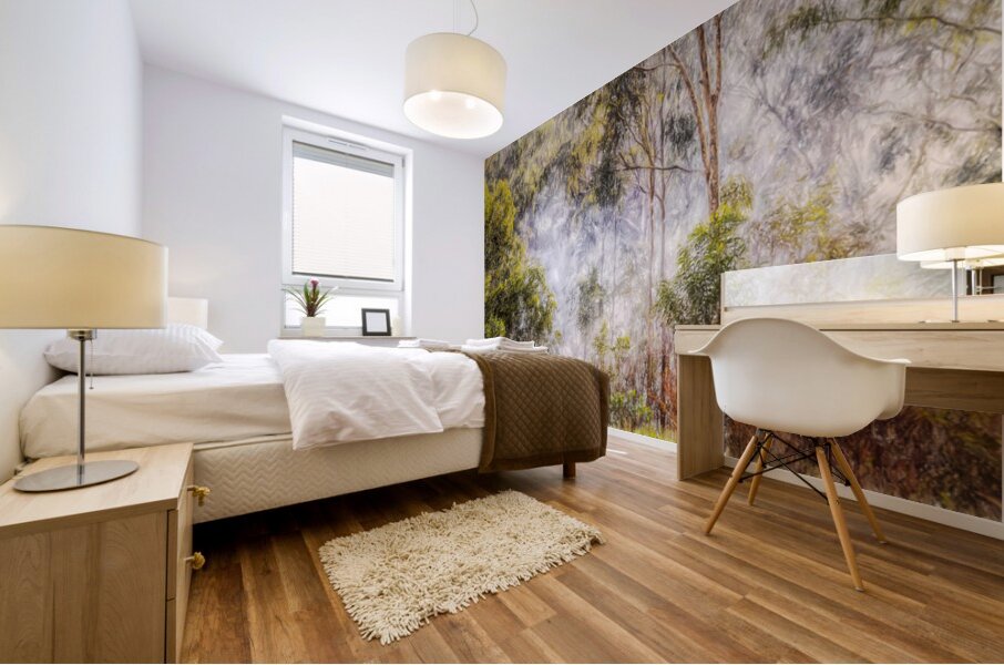 The Fog And The Forest Mural print