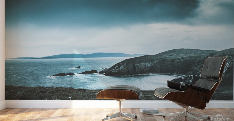 Dark tense and dramatic sea cliffs Wall Murals