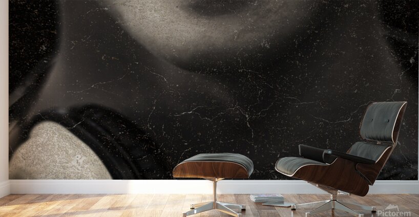 Urban man wearing headphones and beer cap in mouth Wall Murals